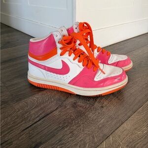 Y2K Women’s Nike Court Force Pink/White/Orange Color Combo Size 7 316117-162